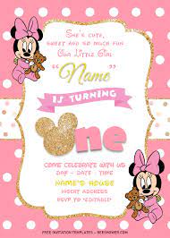 Gold Glitter Minnie Mouse Birthday Invitation Templates Editable Docx Minnie Mouse Birthday Invitations Minnie Mouse Invitations Minnie Invitations