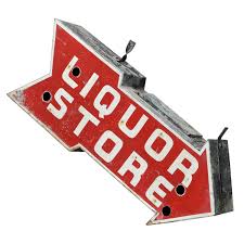 Midcentury Liquor Store Arrow Neon Sign Of A Large Arrow 1stdibs Com Liquor Store Neon Signs Store Signs
