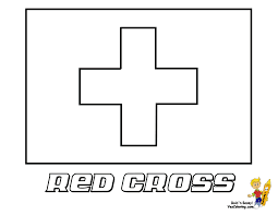 Black And White Flag With Red Cross In Middle Bold Bossy Flag Coloring Free American Flags All World Flags Yescoloring Flag Coloring Pages Coloring Pages Russian Flag