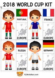 The arrival of the world cup every four. Football World Cup 2018 Worksheets 123 Kids Fun Apps
