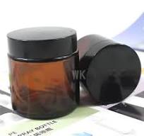 30g 40g 50g 60g 100g Cosmetic Amber Glass Jar Round Small Empty