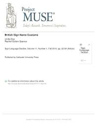 Is bsl courses right for me? Pdf British Sign Name Customs
