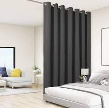 Sizes from:36in to 168in wide. Buy Bonzer Room Divider Curtain Total Privacy Wall Grommet Thermal Insulated Soundproof Extra Wide Blackout Curtains For Bedroom Living Room 9ft Wide X 7ft Tall 1 Panel Dark Grey Online In Uae
