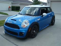Black And Blue Rims Black Wheels For A Laser Blue Mcs North American Motoring Blue Mini Cooper Mini Coper Black Wheels