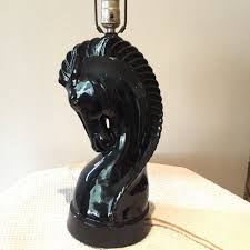 Horse Table Lamp Knight Chess Piece Lamp By Retroresalesandiego Vintage Table Lamp Horse Lamp Black Table Lamps