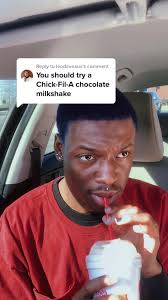 Reply to @leodeveaux CHOCOLATE MILKSHAKE #chickfila #foodreview #drivethru  #itsmepartner