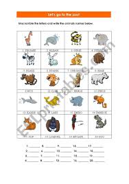 Enter up to 3 wildcards (? Unscramble The Letters Of The Animals Names Esl Worksheet By Edurne Tudela