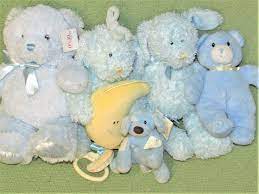 5 Musical Baby Gund Blue Lot Spunky Rattle Duffles Plush Dog 1st Teddy Bears Gundbaby Plush Dog Collectable Plush Plush Stuffed Animals