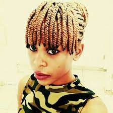 A little piece of hair swept to the side is enough to add some more volume and movement to your hair. Beautiful Blond Cornrows With Fringe Braided Hairstyles Hairstyles With Bangs African American Braided Hairstyles