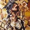 They talk about how he plays with faces and makes them into a puzzle. 3