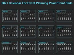Kalender 2021 download auf freeware.de. 2021 Calendar For Event Planning Powerpoint Slide Powerpoint Templates Backgrounds Template Ppt Graphics Presentation Themes Templates