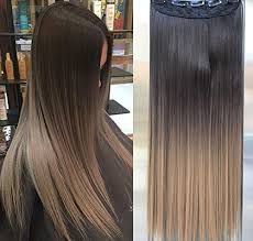 Kate beckinsale has experimented with her fair share of blonde and brown hairstyles, as well as everything in between, but this ombre look is our favourite by far. One Piece Clip In Hair Extensions Ombre Straight Dark Brown To Dirty Blonde Buy Online In Brunei At Desertcart Productid 99557570
