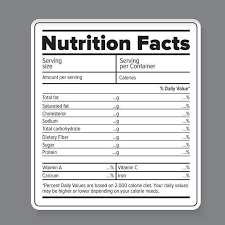 Design template with nutrition facts. Blank Nutrition Label Template Word Nutrition Facts Vector Label Objects Creative Market Nutrition Facts Label Nutrition Labels Food Label Template