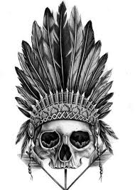The darker the skull, the more menacing its appearance and the more fascinating the finished design. 64 Ideas Tattoo Forearm Skull Black Indian Skull Tattoos Headdress Tattoo Native Tattoos