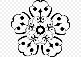 Full flowers black and white clip art. Flower Black And White Clip Art Png 600x581px Flower Art Black Black And White Color Download