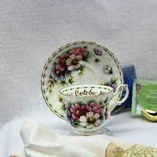 Royal Albert Flower Of The Month Tea Cup October Cosmos Bone China Made In England Birthday Gift For October Cosmos Flower Lover By Evelynsa Tea Cups Cup Tea