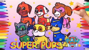 Cerca nel più grande indice di testi integrali mai esistito. Super Pups Paw Patrol Coloring Pages How To Draw All Paw Patrol Super Pups For Kids Paw Patrol Youtube