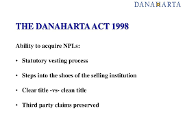 This relates to the loans sold to pengurusan danaharta nasional berhad (danaharta), where the total consideration is received in two portions; Ppt Pengurusan Danaharta Nasional Berhad Malaysia Powerpoint Presentation Id 3905110