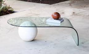 The versatility of this table collection fuses beauty with contemporary design ingenuity. Modernist Waterfall Glass Sphere Coffee Table After Leon Rose For Pace Mid And Mod