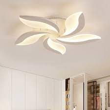 Maybe you would like to learn more about one of these? 3 5 Lights Leaf Design Led Ceiling Fixture Modernism Acrylic Semi Flush Light Fixture In White Beautifulhalo Com