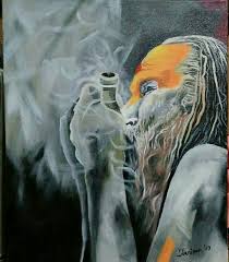 Please see pic #2 for the full image. Aghori Sadhu Rudra Art Gallery Paintings Prints People Figures Other People Figures Male Artpal
