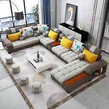Modern Luxury U Type Fabric Sofa In 2020 Luxury Sofa Design Living Room Sofa Set Corner Sofa Design