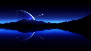 Please contact us if you want to publish a 1600x900 wallpaper on our site. Water Blue Night Lakes Sillhouette 1600x900 Nature Lakes Hd Art Blue Hd Wallpaper Wallpaperbetter