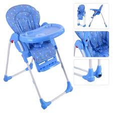 Adjustable Baby High Chair Infant Toddler Feeding Booster Seat Folding Silver Baby High Chair High Chair Chair