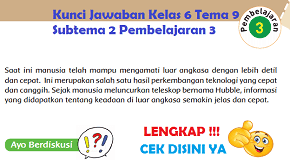 Lengkap Kunci Jawaban Kelas 6 Tema 9 Subtema 2 Pembelajaran 3 Kunci Jawaban Tematik Lengkap Terbaru Simplenews