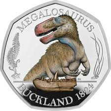 2020 Dinosauria Megalosaurus Colour 50p Silver Proof Coin Box Coa Coins 50p Coin Royal Mint