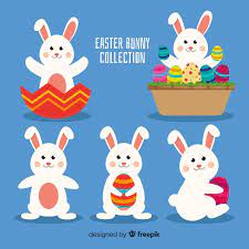 Descarga la app conejito de pascua tiny y disfrútala en tu iphone, ipad o ipod touch. Coleccion Conejos Pascua Planos Vector Gratis