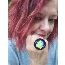 Viola Vintage Enamel Ring