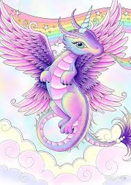 If You Love Fantasy Art And Mythical Creatures This Dragon And Unicorn Hybrid Is The Perfect Artwork For You Insp Mythical Creatures Poster Wall Art Dragon