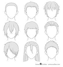 Anime hair is drawn using thick, distinct sections instead of individual strands. How To Draw Anime Male Hair Step By Step Animeoutline