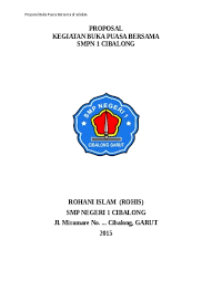 Proposal kegiatan buka bersama usahid surakarta 1. Proposal Buka Puasa Di Sekolah