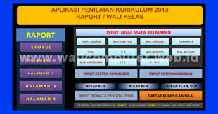Format penilaian k13 sd kelas 1 2 3 4 5 6 semester 1 revisi terbaru. Aplikasi Raport Kurikulum K13 Untuk Smp Mts Revisi 2018 Tahun Ajaran 2019 2020 Wali Computer