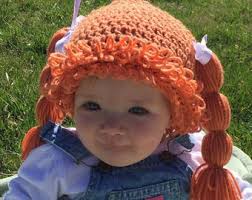 Cabbage Patch wig Cabbage Patch hat for Costume any color and size, braids  or pigtails Inspired by Cabbage Patch Doll