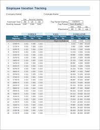 Vacation Accrual And Tracking Template With Sick Leave