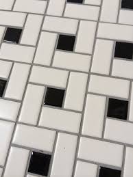 Black And White Hex Tile With Gray Grout Pinwheel With Gray Grout Black Grout Grey Grout Tile Bathroom