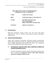 Contoh minit mesyuarat yang ringkas. Https Portal Mbsj Gov My Sites Default Files Minit 20mesyuarat 20penuh 20mpsj 20bil 03 2017 Pdf