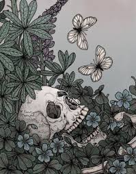 They come in a variety of shapes and create moods that suit a range of emotions. 31 Ideas Drawing Skull Flowers Bones Skull Wallpaper Skeleton Art Skeleton Drawings