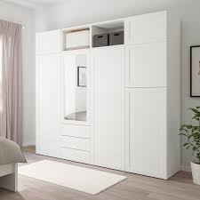 Platsa Wardrobe With 7 Doors 3 Drawers White Sannidal Ridabu Ikea In 2020 Ikea White Wardrobe Ikea Wardrobe Ikea