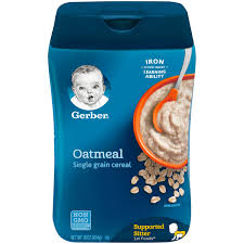 Gerber Single Grain Oatmeal Baby Cereal 16 Oz Container