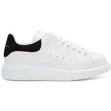 Black And White Platform Sneakers Alexander Mcqueen White And Black Oversized Sneakers 870 Bam Liked On Polyvore Featurin White Leather Sneakers White Leather Shoes Black And White Trainers