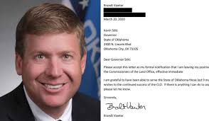 Brandt Vawter leaves Commissioners of the Land Office