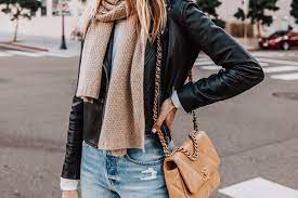 How To Style A Black Leather Jacket For A Cold Winter Weekend Fashion Jackson Leather Jacket Leather Jacket Street Style Fashion Jackson