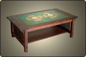 Arts Crafts Tile Top Coffee Table Art Table Image Furniture Tile Tables