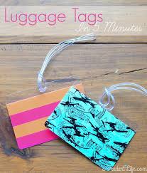 Diy Luggage Tags Easy 5 Minute Gift Idea A Prudent Life Luggage Tags Diy Diy Luggage Luggage Tags