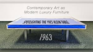 It also comes in pink (the table rose) and gold (the table or, filled with 3,000 sheets of gold leaf). Contemporary Art As Modern Luxury Furniture Spotlighting The Yves Klein Table Of 1963 The Pinnacle List