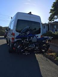 Mototote Motorcycle Carrier Sport Model Bmw R1200gs Adventure Mercedes Sprinter 3500 4x4 Motorcycle Carrier Custom Camper Vans Adventure Motorcycling